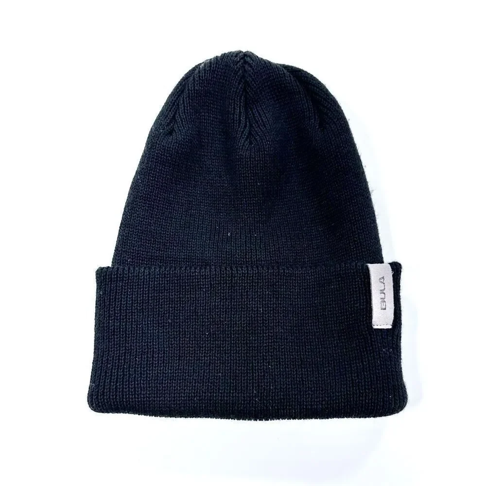 Bula black knit beanie